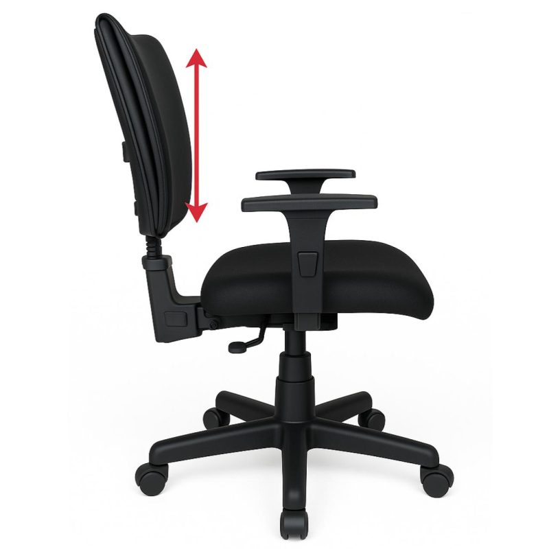 Cadeira B-ONE Back System com Braços Reguláveis – Corino Preta – 31010 Master Móveis para Escritório Executiva 3