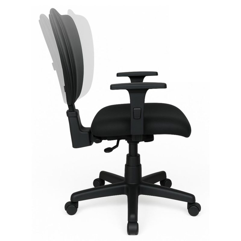 Cadeira B-ONE Back System com Braços Reguláveis – Corino Preta – 31010 Master Móveis para Escritório Executiva 4