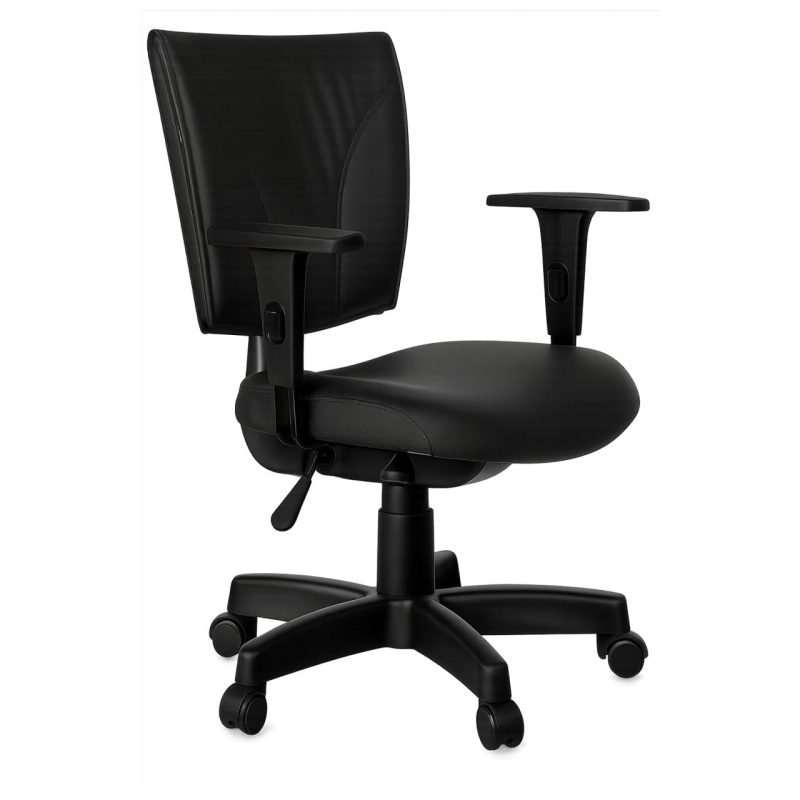 Cadeira B-ONE Back System com Braços Reguláveis – Corino Preta – 31010 Master Móveis para Escritório Executiva 2