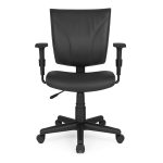 Cadeira B-ONE Giratória com Braços Reguláveis – Corino Preto – 31009 Master Móveis para Escritório Executiva 11