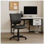 Cadeira B-ONE Giratória com Braços Reguláveis – Corino Preto – 31009 Master Móveis para Escritório Executiva 19