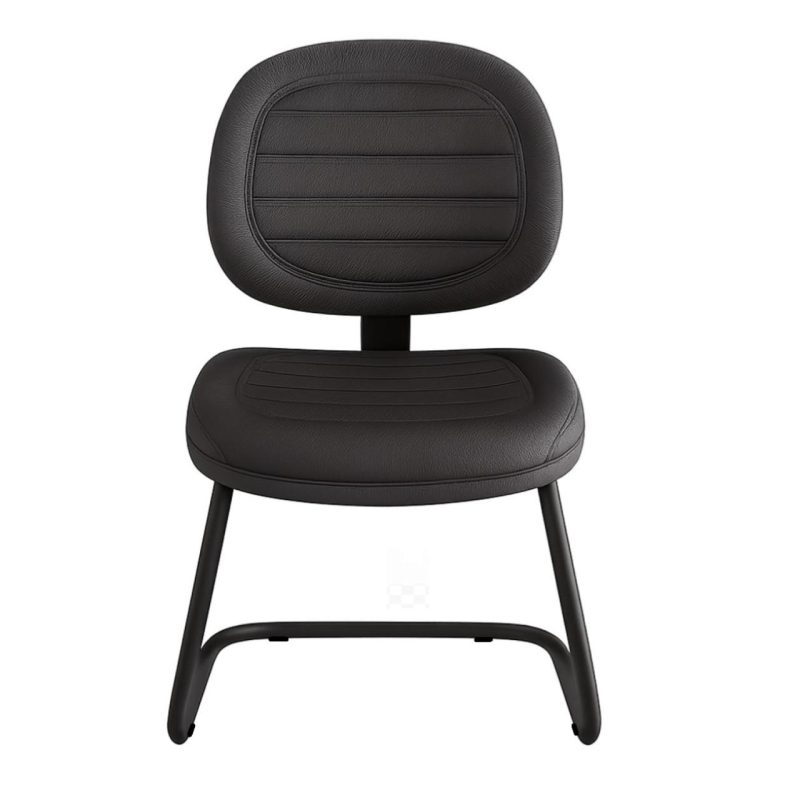 Cadeira Executiva Costurada Base em “S” PRETA – Corino Preto – 31014 Master Móveis para Escritório Cadeiras Fixas 3