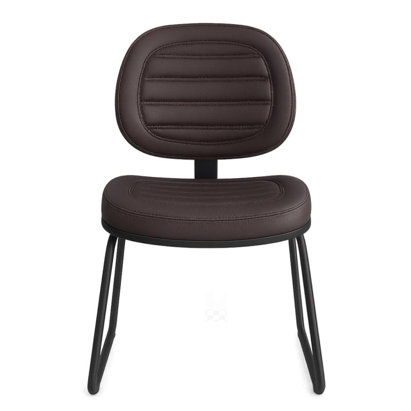 Cadeira Executiva Costurada Base Trapézio – Corino Preto – 31031 Master Móveis para Escritório Cadeiras Fixas 3