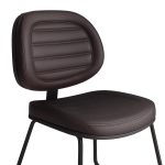 Cadeira Executiva Costurada Base Trapézio – Corino Preto – 31031 Master Móveis para Escritório Cadeiras Fixas 12