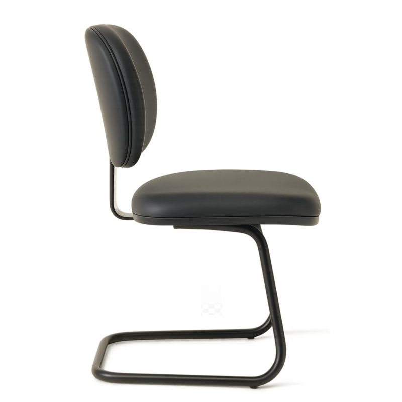 Cadeira Executiva LISA Base em “S” – Corino Preto – 31013 Master Móveis para Escritório Cadeiras Fixas 3