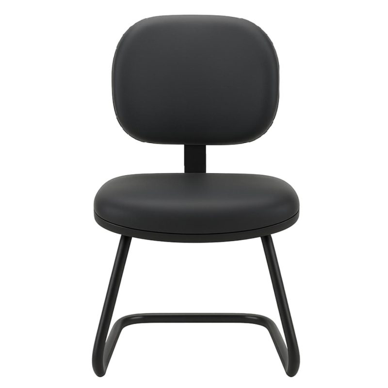 Cadeira Executiva LISA Base em “S” – Corino Preto – 31013 Master Móveis para Escritório Cadeiras Fixas 4