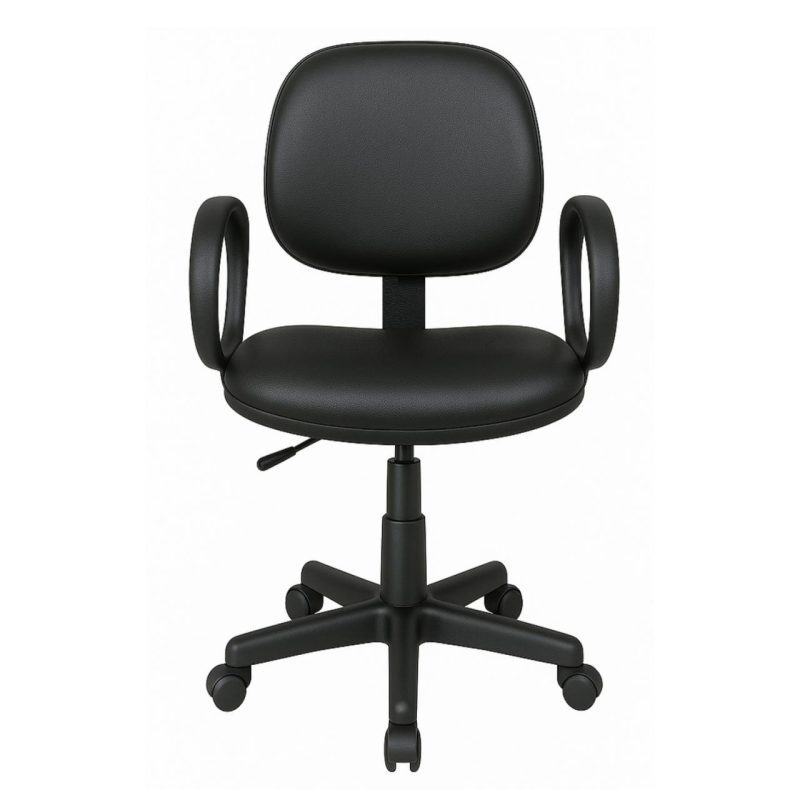 Cadeira Executiva LISA Giratória com Braço Corsa – Corino Preto – 31001 Master Móveis para Escritório Executiva 3