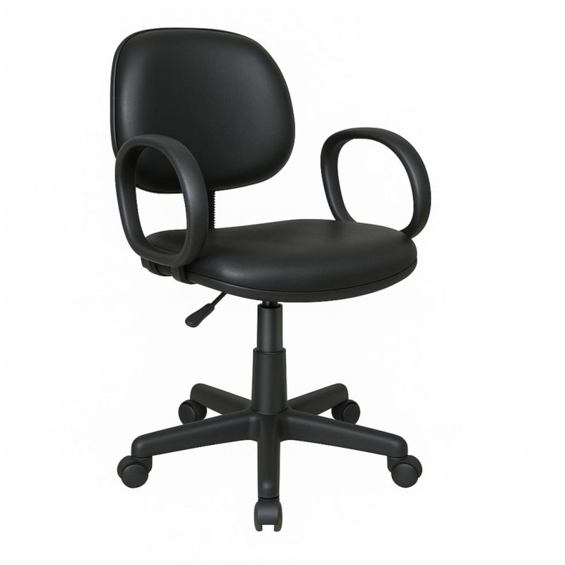 Cadeira Executiva LISA Giratória com Braço Corsa – Corino Preto – 31001 Master Móveis para Escritório Executiva 4