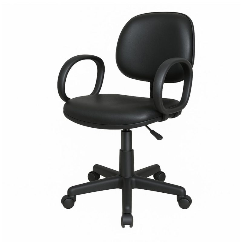 Cadeira Executiva LISA Giratória com Braço Corsa – Corino Preto – 31001 Master Móveis para Escritório Executiva 5