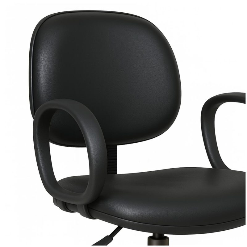 Cadeira Executiva LISA Giratória com Braço Corsa – Corino Preto – 31001 Master Móveis para Escritório Executiva 7