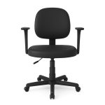 Cadeira Executiva LISA Giratória com Braços Reguláveis – Corino Preto – 31003 Master Móveis para Escritório Executiva 12