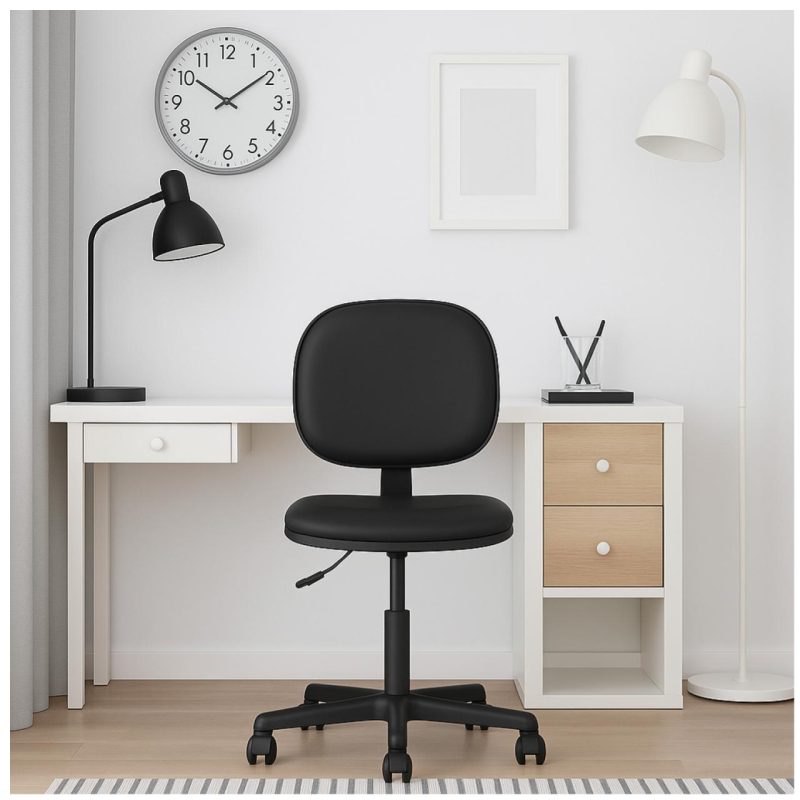 Cadeira Executiva LISA Giratória Sem Braços – Corino Preto – 31000 Master Móveis para Escritório Executiva 9