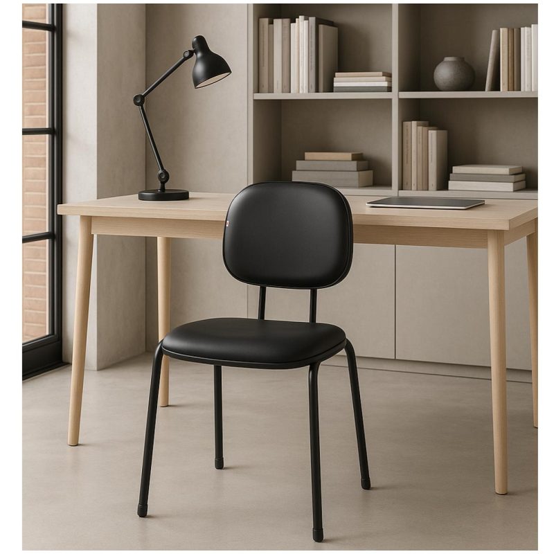 Cadeira Secretária 04 pés – Cor Preto – PMD – 31102 Master Móveis para Escritório Cadeiras Fixas 9