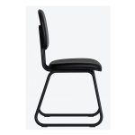 Cadeira Secretária Trapézio – Corino Preto – 31103 Master Móveis para Escritório Cadeiras Fixas 10