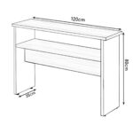 Aparador de Madeira 1,20×0,80×0,35cm – MARSALA/PRETO – 21437 Master Móveis para Escritório Linha 30 mm 7