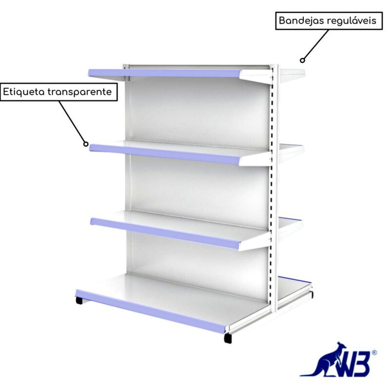 Gôndola Fácil CONTINUAÇÃO de Centro 1,24×0,90m 15004 Master Móveis para Escritório Centro 3