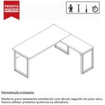 Mesa em L PÉ QUADRO (Mesa 1,70m + Mesa Auxiliar) – C/ Gavetas NOGAL SEVILHA/PRETO – 24479 Master Móveis para Escritório Linha 40 mm 9 Mesa em L PÉ QUADRO (Mesa 1,70m + Mesa Auxiliar) – C/ Gavetas NOGAL SEVILHA/PRETO – 24479 Master Móveis para Escritório Linha 40 mm 9