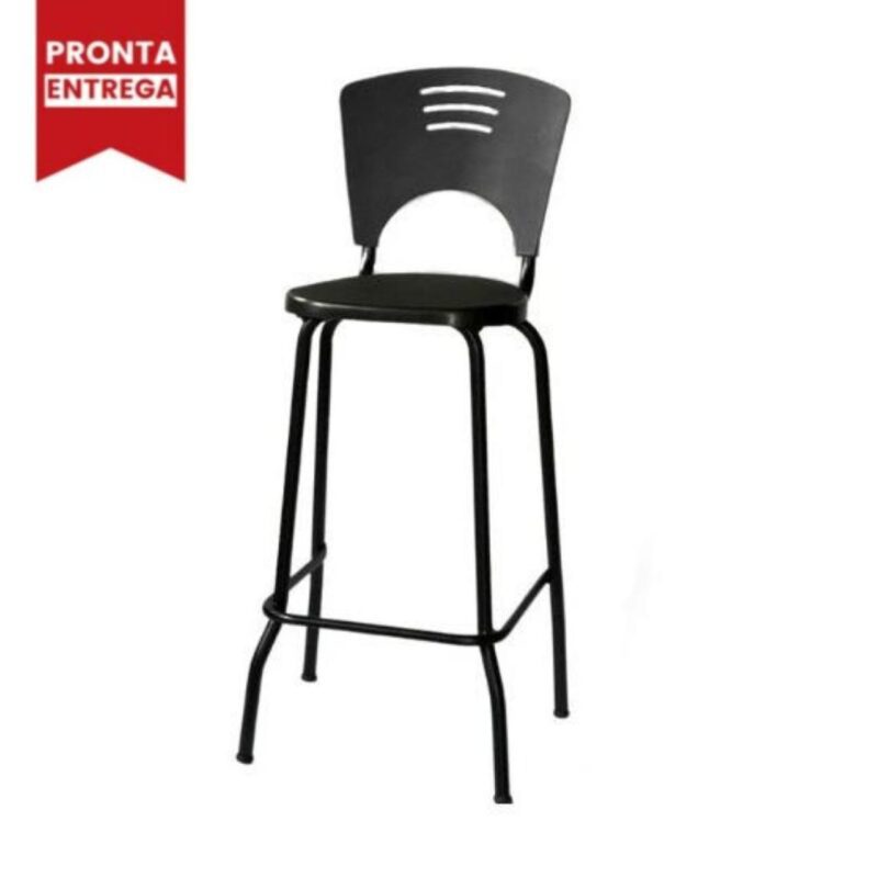 Banqueta Fixa Alta Piacere – Cor Preto – 34103 Master Móveis para Escritório Banquetas 5