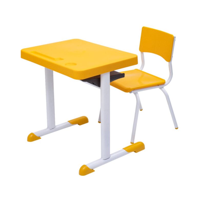 Kit Escolar Individual – (Mesa e Cadeira) – INFANTIL 03 a 06 Anos COR AMARELO – 41087 Master Móveis para Escritório Infantil 2