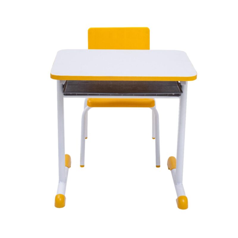 Kit Escolar Individual AMARELO – (Mesa e Cadeira) – INFANTIL – MDF – COR AMARELO – 40088 Master Móveis para Escritório Infantil 4