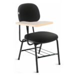 Carteira Universitária Secretária Estofada c/ Grade – Corino Preto – PMD – 32045 Master Móveis para Escritório Carteira Escolar 6