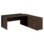 Mesa PRESIDENTE c/ Armário Pedestal – 1,82×1,80m MARSALA / PRETO – 23483 Master Móveis para Escritório Linha 30 mm 7