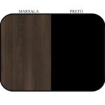 Mesa PRESIDENTE c/ Armário Pedestal – 1,82×1,80m MARSALA / PRETO – 23483 Master Móveis para Escritório Linha 30 mm 10