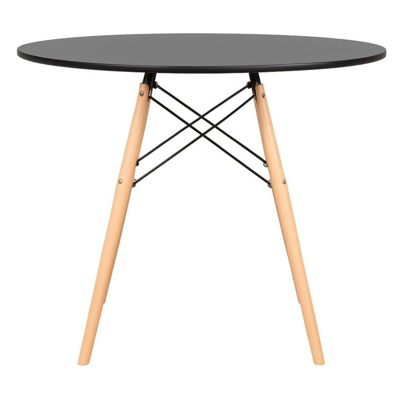 Mesa Residencial Redonda EIFFEL 0,90M – PRETO – 45112 Master Móveis para Escritório Linha Eiffel 3