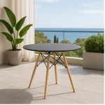 Mesa Residencial Redonda EIFFEL 0,90M – PRETO – 45112 Master Móveis para Escritório Linha Eiffel 9