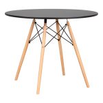 Mesa Residencial Redonda EIFFEL 0,90M – PRETO – 45112 Master Móveis para Escritório Linha Eiffel 7