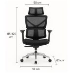 Cadeira de Escritório Presidente Tela TITAN – Cor Preto – 30067 Master Móveis para Escritório Cadeira de Tela 16