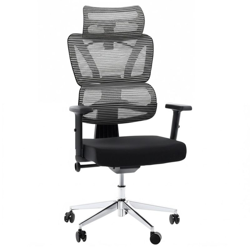 Cadeira de Escritório Presidente Tela ÉDON – Cor Preto – 30066 Master Móveis para Escritório Cadeira de Tela 7