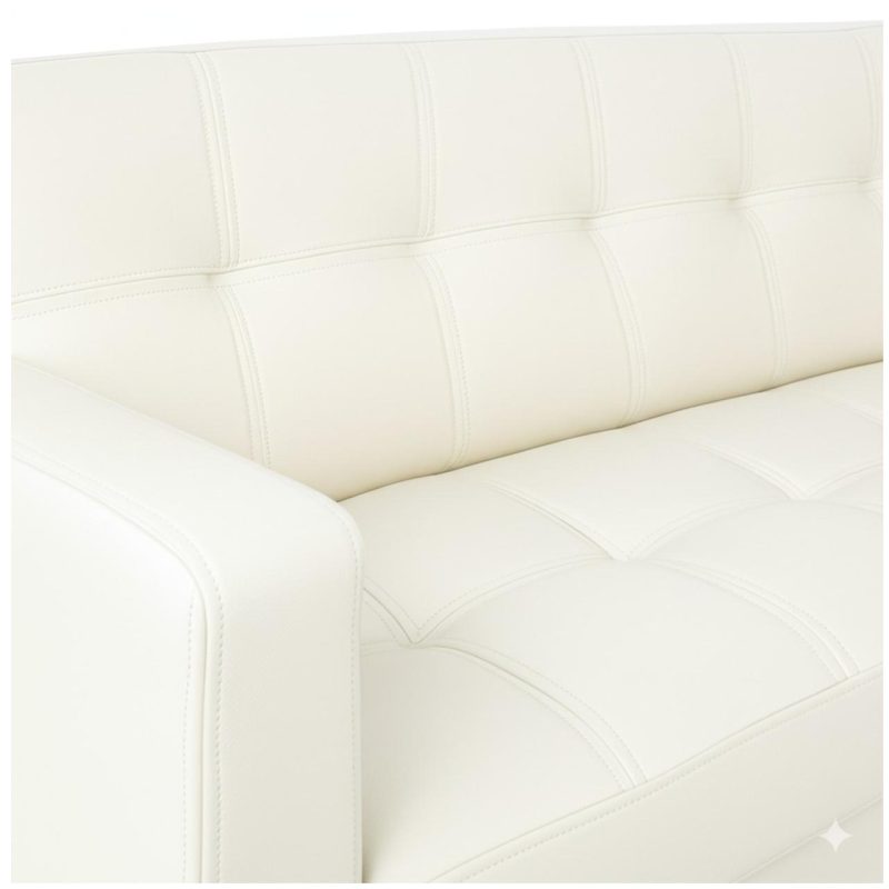 Poltrona para Escritório ROMA 03 Lugar – Corino – Cor NUDE – 60072 Master Móveis para Escritório Sofá Escritório 6