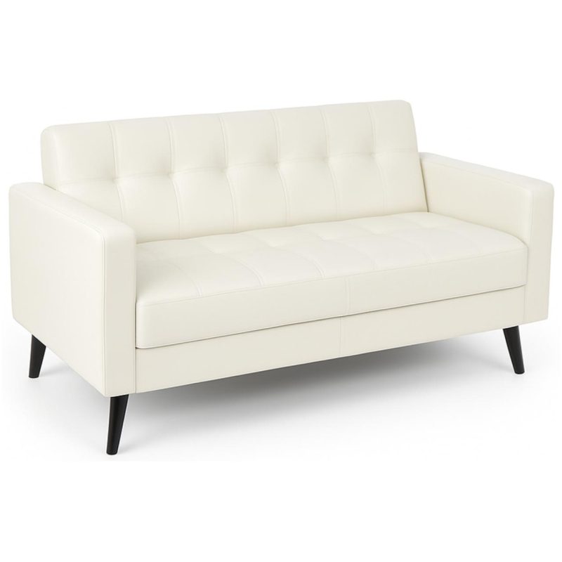 Poltrona para Escritório ROMA 03 Lugar – Corino – Cor NUDE – 60072 Master Móveis para Escritório Sofá Escritório 5