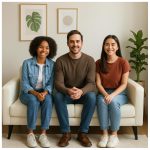 Poltrona para Escritório ROMA 03 Lugar – Corino – Cor NUDE – 60072 Master Móveis para Escritório Sofá Escritório 15