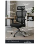 Cadeira de Escritório Presidente Tela ÉDON – Cor Preto – 30066 Master Móveis para Escritório Cadeira de Tela 18