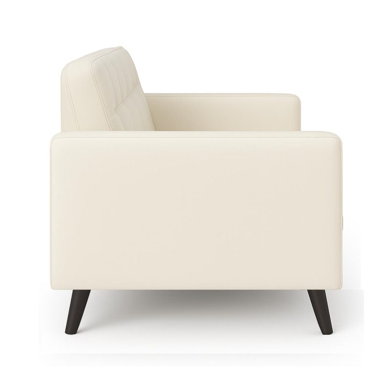 Poltrona para Escritório ROMA 02 Lugar – Corino – Cor NUDE – 60071 Master Móveis para Escritório Sofá Escritório 3