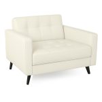 Poltrona para Escritório ROMA 02 Lugar – Corino – Cor NUDE – 60071 Master Móveis para Escritório Sofá Escritório 8