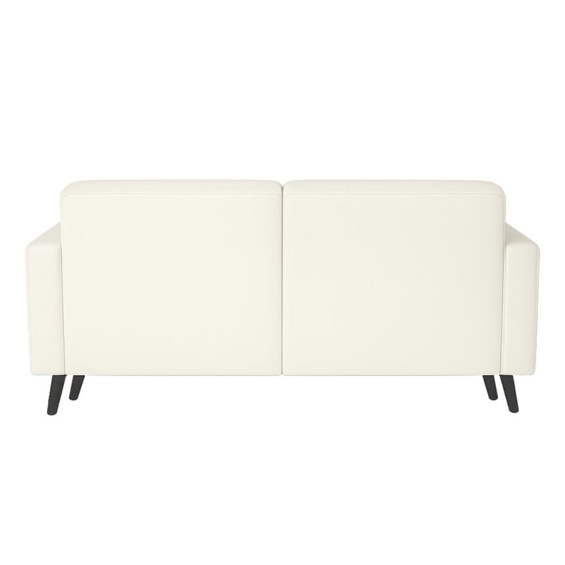 Poltrona para Escritório ROMA 02 Lugar – Corino – Cor NUDE – 60071 Master Móveis para Escritório Sofá Escritório 4