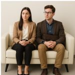 Poltrona para Escritório ROMA 02 Lugar – Corino – Cor NUDE – 60071 Master Móveis para Escritório Sofá Escritório 13