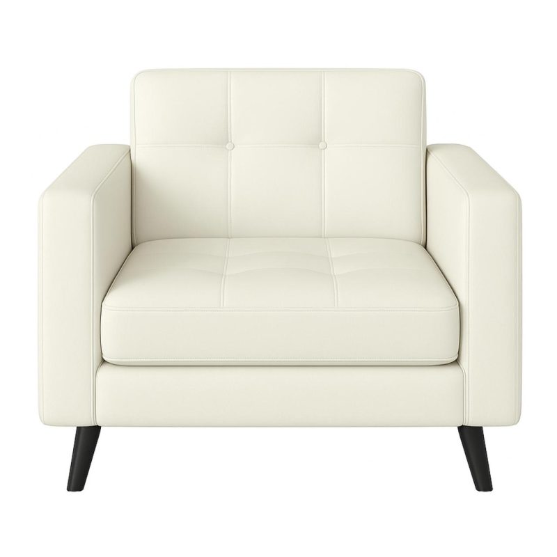 Poltrona para Escritório ROMA 01 Lugar – Corino – Cor NUDE – 60070 Master Móveis para Escritório Sofá Escritório 3