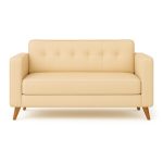 Poltrona para Escritório ROMA 02 Lugar – Corino – Cor AREIA – 60062 Master Móveis para Escritório Sofá Roma Areia 9