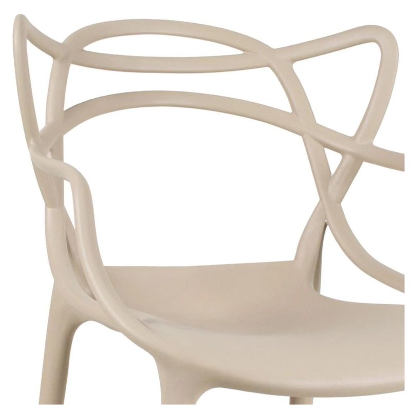 Cadeira Interlocutor ALLEGRA para Escritório ou Jantar – Polipropileno – Cor AREIA – 48009 Master Móveis para Escritório Cadeira Fixa Plástica 6