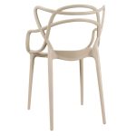 Cadeira Interlocutor ALLEGRA para Escritório ou Jantar – Polipropileno – Cor AREIA – 48009 Master Móveis para Escritório Cadeira Fixa Plástica 15