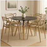 Cadeira Interlocutor ALLEGRA para Escritório ou Jantar – Polipropileno – Cor AREIA – 48009 Master Móveis para Escritório Cadeira Fixa Plástica 17