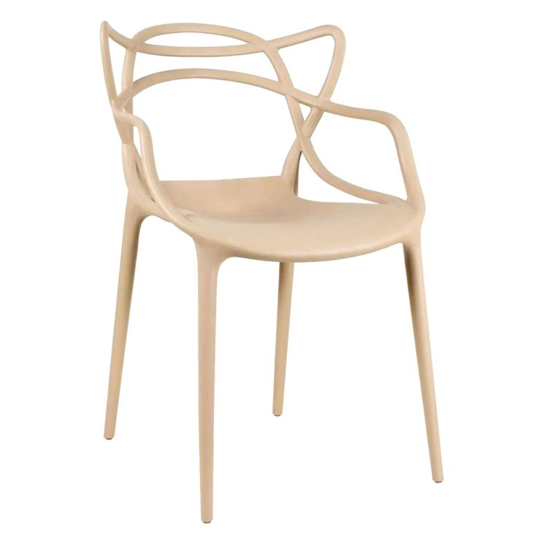 Cadeira Interlocutor ALLEGRA para Escritório ou Jantar – Polipropileno – Cor AREIA – 48009 Master Móveis para Escritório Cadeira Fixa Plástica 2