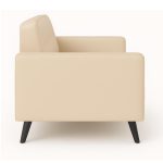 Poltrona para Escritório ROMA 02 Lugar – Corino – Cor AREIA – 60062 Master Móveis para Escritório Sofá Roma Areia 10