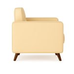 Poltrona para Escritório ROMA 01 Lugar – Corino – Cor AREIA – 60061 Master Móveis para Escritório Sofá Roma Areia 11