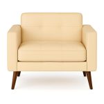 Poltrona para Escritório ROMA 01 Lugar – Corino – Cor AREIA – 60061 Master Móveis para Escritório Sofá Roma Areia 9