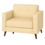 Poltrona para Escritório ROMA 01 Lugar – Corino – Cor AREIA – 60061 Master Móveis para Escritório Sofá Roma Areia 8